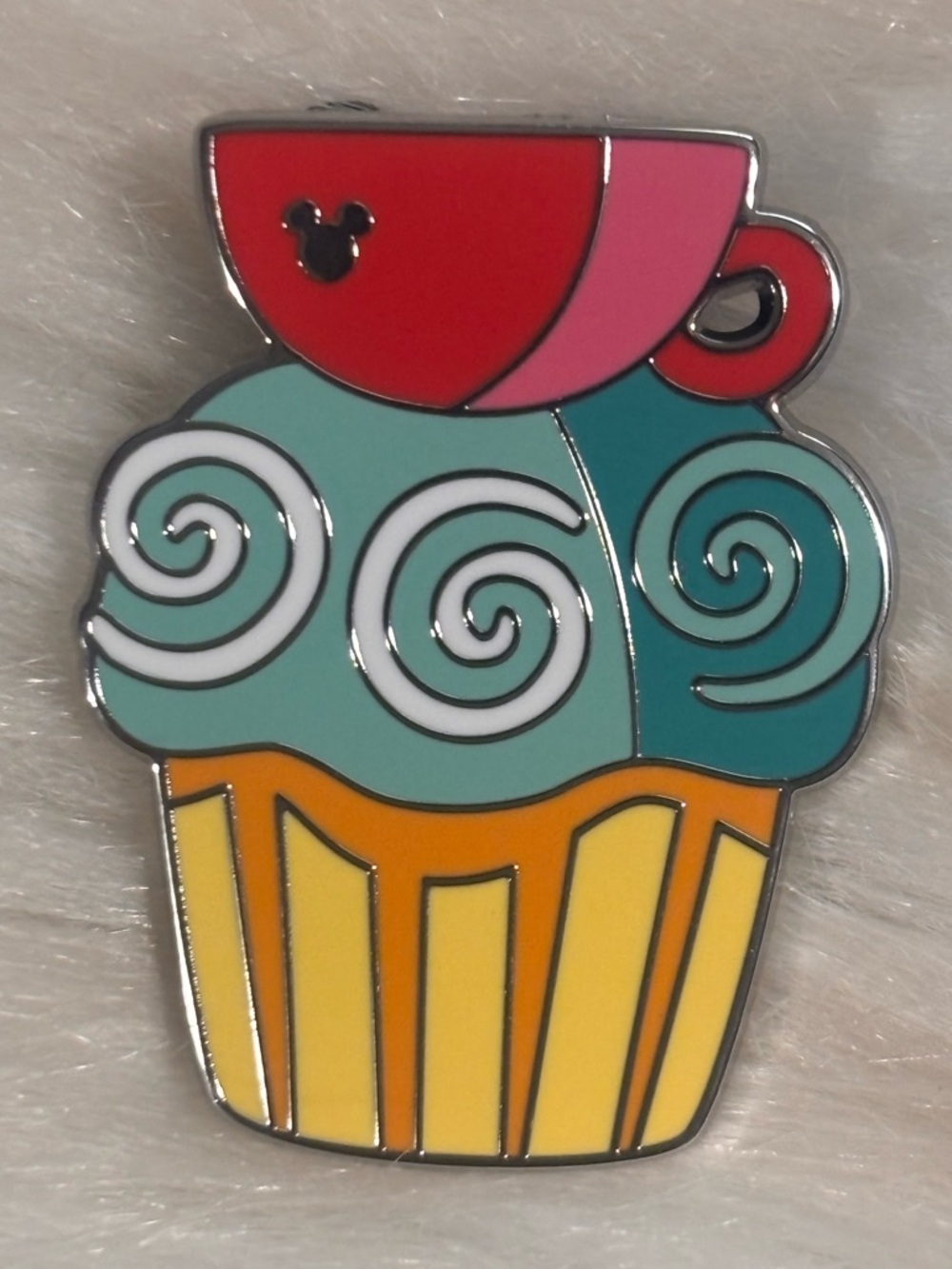 Disney Mad Tea Party Cupcake Disneyland Hidden Mickey Disney Wave B 2025 Pin
